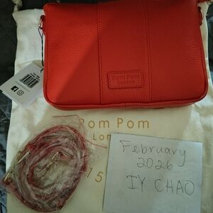 NEW Pom London Orange Spice  City Slim Crossbody Bag Purse